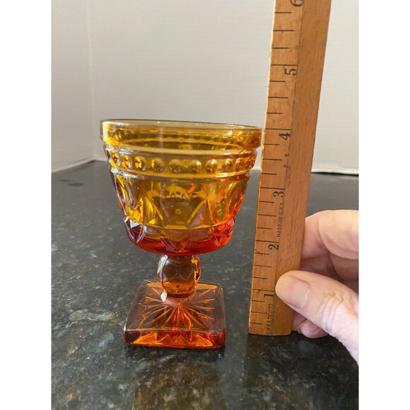 Indiana Glass Company 4" Amber Glassware (Qty. 4) - Picture 4 of 6